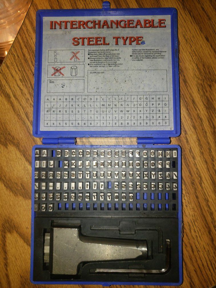 Brand: Young Bros. Stamp Works
Young Bros. Stamp Works Steel Type Marking Kit Includes Holder 