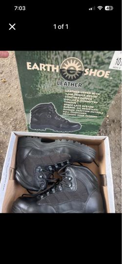 Earth Shoe Leather Hiking Boots Men's 10