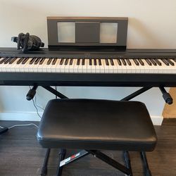 YAMAHA P 45 With Stand , Bench And Headphones 
