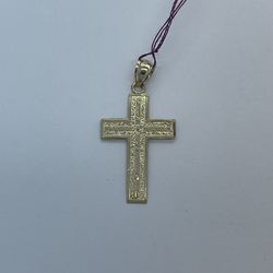 Gold Cross Pendant 14K New 