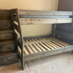 Twin Over Full Bunk Bed with Dresser