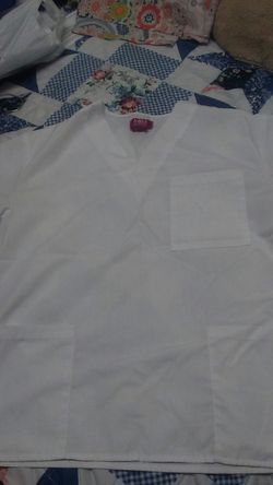 White nursing scrubs
