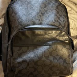 Coach Backpack Black Leather 
