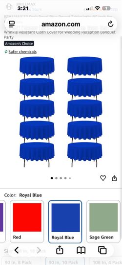 Royal Blue round and rectangle tablecloths