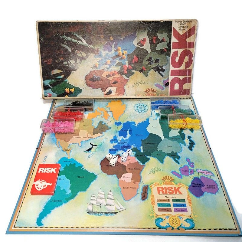 Vintage RISK Board Game 1975 Parker Bros World Conquest