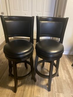 Black bar stools