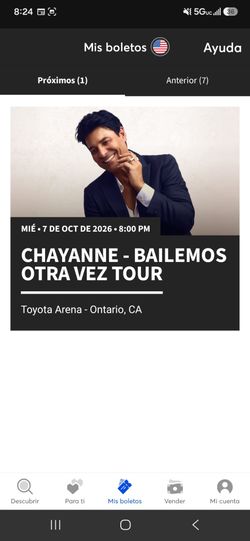 Chayanne Bailemos Otra Vez Tour  2 tickes