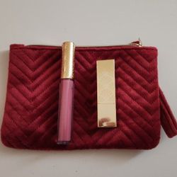 Free Cosmetic Bag With 2 Lip Gloss Estee Lauder Brand New 
