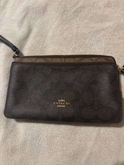 Coach Signature Women's PVC Double Zip Wallet