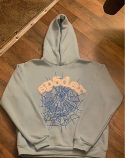 Light blue Sp5der Hoodie