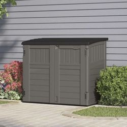 New in box Suncast 4 ft. x 2 ft. Resin Horizontal Pent Storage Shed