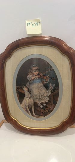 Vtg frame and print