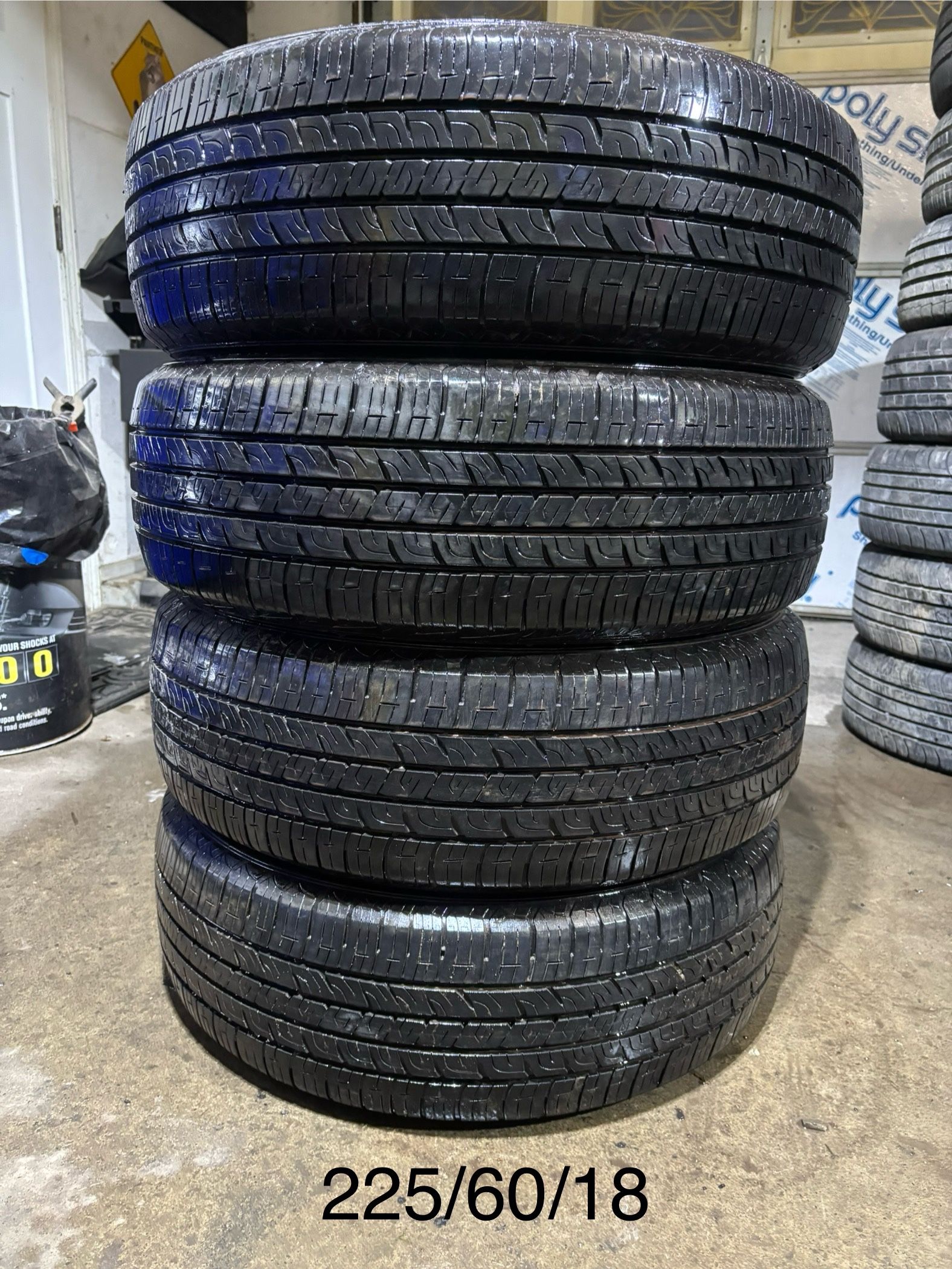 (4) - 225/60/18 Goodyear Comfortred Touring Tires