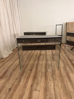 Glass Frame Writing Desk