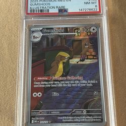 2025 POKEMON MEG EN-MEGA EVOLUTION ILLUSTRATION RARE #153 GUMSHOOS PSA 8