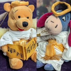Disney Winnie The Pooh And Eeyore Vintage Choir Angel Beanies
