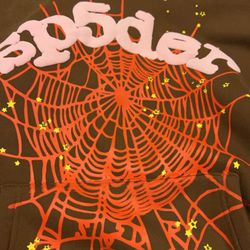 Brown Sp5der Hoodie 