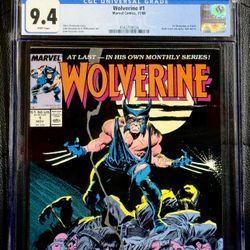Wolverine 1-1988 -CGC 9.4-WHITE PAGES-1ST Wolverine As Patch