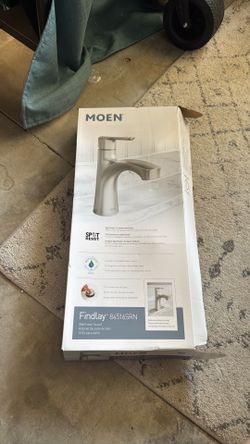 2 Moen brushed nickel finish bathroom faucets