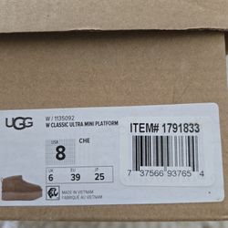 New Size 8 Ultra Mini Plarform UGGS
