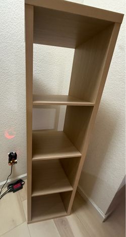 Wood Bookcase with 4 Shelves
