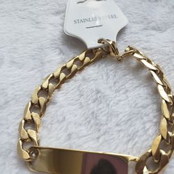 Stainless Steel  8in. Plaque Men Bracelet 