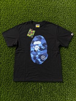 BAPE Ape Head Blue Camo Tee