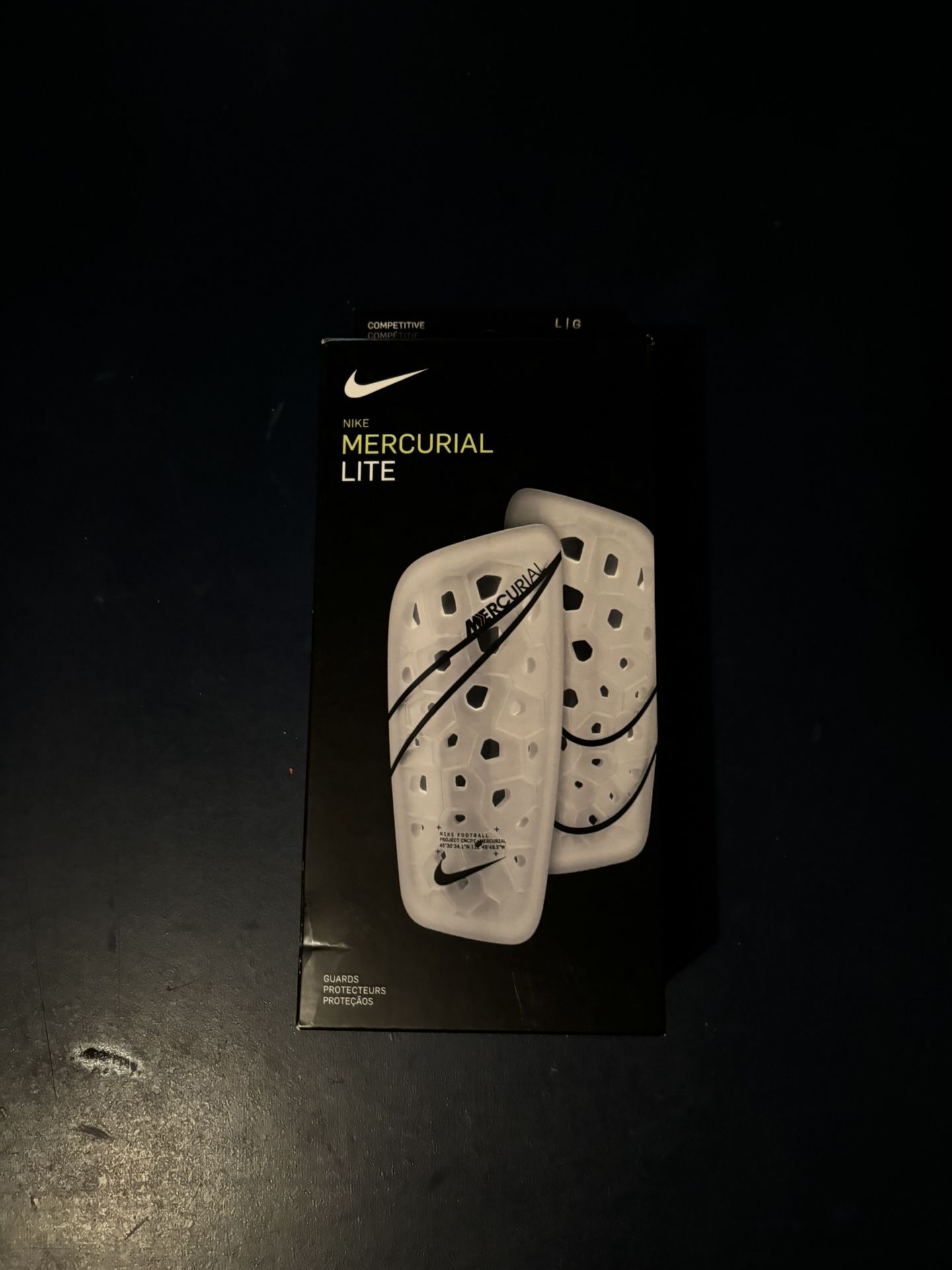 Nike CR7 Mercurial Lite Shin Guards Adult Size Large Unisex White CU8566 100
