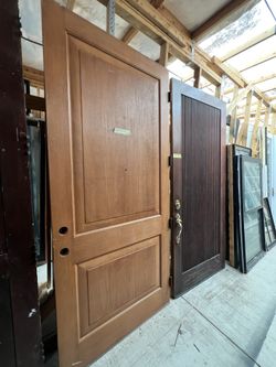 2 Panel Wood Solid Door Exterior 42x95