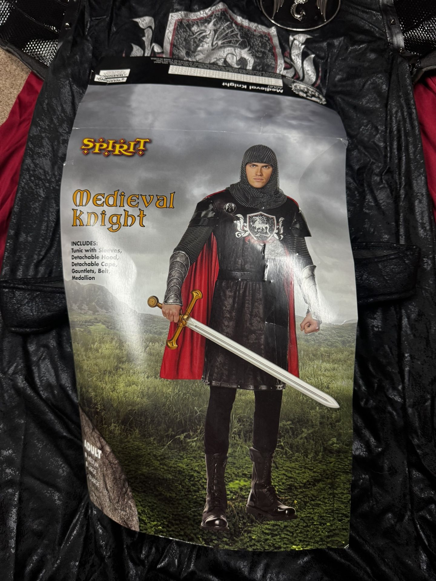 Men’s Halloween Costume. Medieval Knight