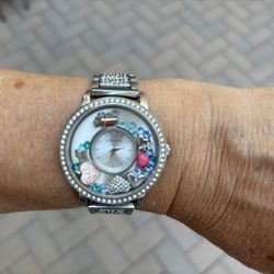 ORIGAMI OWL SIGNATURE LOCKET WATCH W/ SWAR CRYSTALS - NEW! 