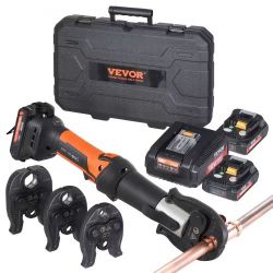  Mini ProPress Tool, 18V Electric Pipe Crimping Tool for 1/2", 3/4", 1" Copper Pipes, Press Tool Kit with 3 Pro Press Jaws, 2pcs 18V 2AH Battery, Fast