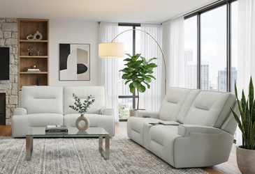 Atlas Fog 2-Piece Power Reclining Sofa Set