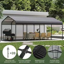 Aoxun 12x20 FT Metal Carport