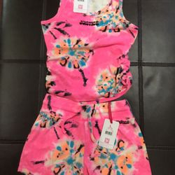 Girls Justice Tye Dye Outfit New With Tags Size 12/14