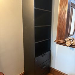 Black Bookcase With Drawers