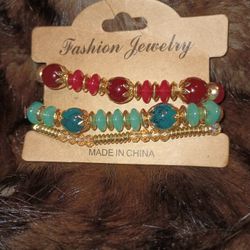 3 Stretchy Beaded Bracelets