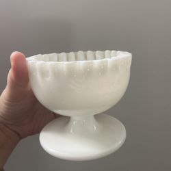 Vintage Milk Glass Compote By Westmoreland
