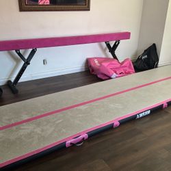 Gymnastic Beam And Mat