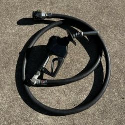 Two Gas Nozzles & Hose Assembly With Fuel Pump Latch