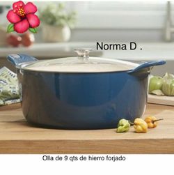 Olla de 9 qts de hierro forjado nueva en su caja 🌺 princess house 🌺