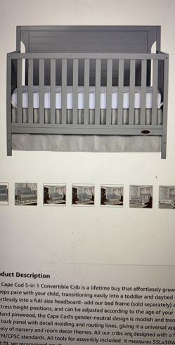 Dream on me 5-in-1 convertible crib