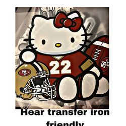 New San Francisco Hello Kitty 49Ers Heat Press, Iron Friendly