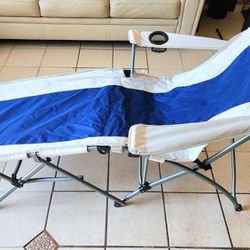 Folding Outdoor Lounge Chair For Backyard, Camping, Soccer Days