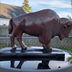 Classic Brown Buffalo Statue