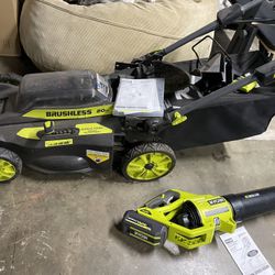 Ryobi Self Propelled Lawn mower + Battery and Charger