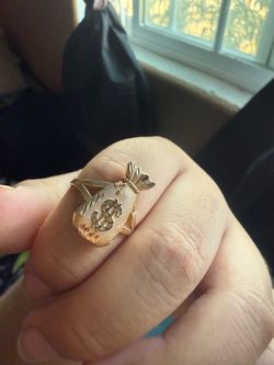 14K Gold Duffle Bag / Money Bag Ring