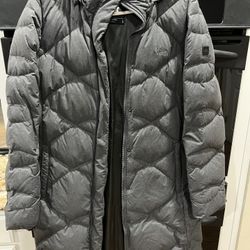 Women Grey North Face Parka Coat