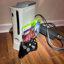 xbox 360 controller and 2 games 