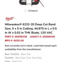 Milwaukee  Bandsaw Heavy Duty  Cored 
